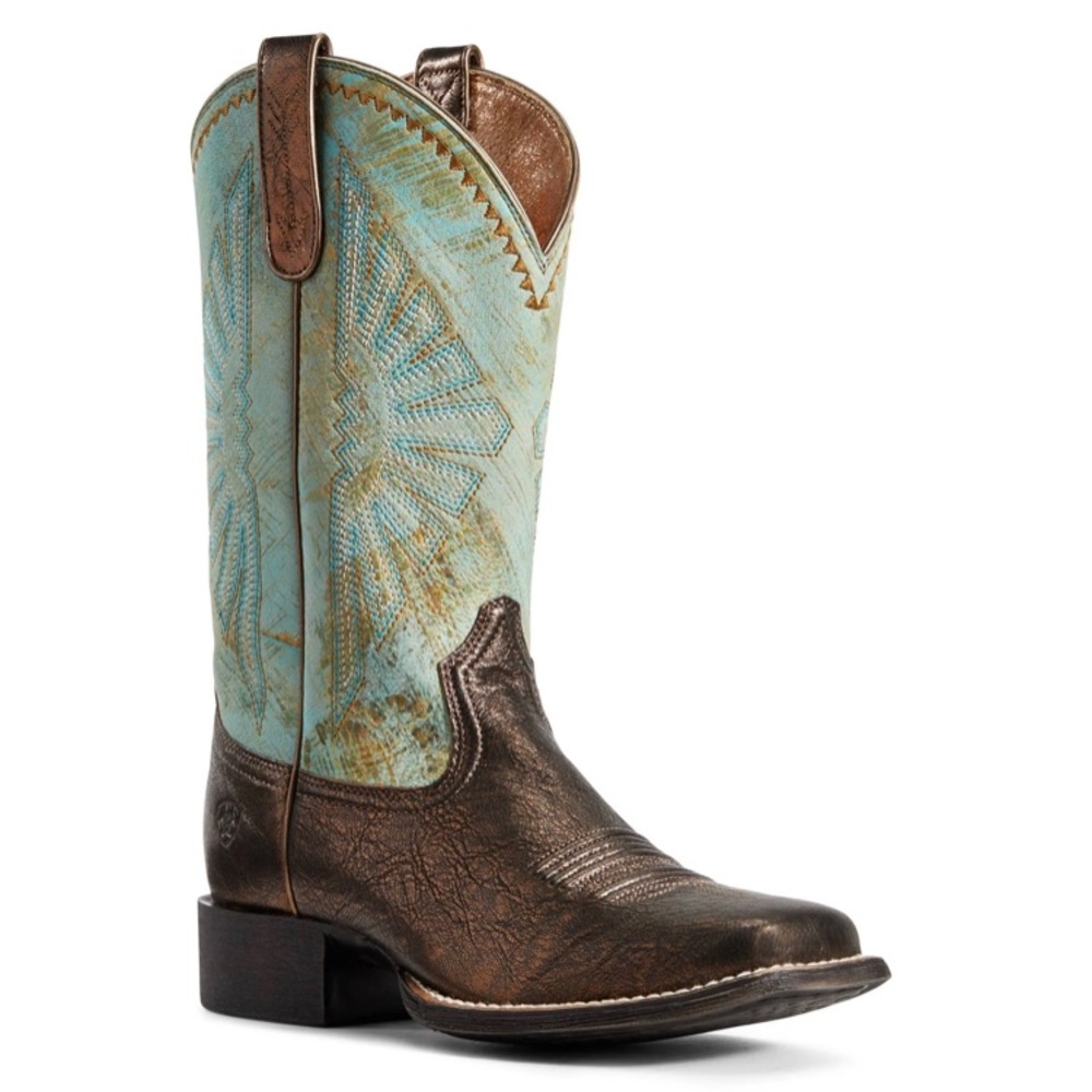 BRAND NEW Ariat Women's Round Up Rio Western Boots - Dark Bronze 6.5B
